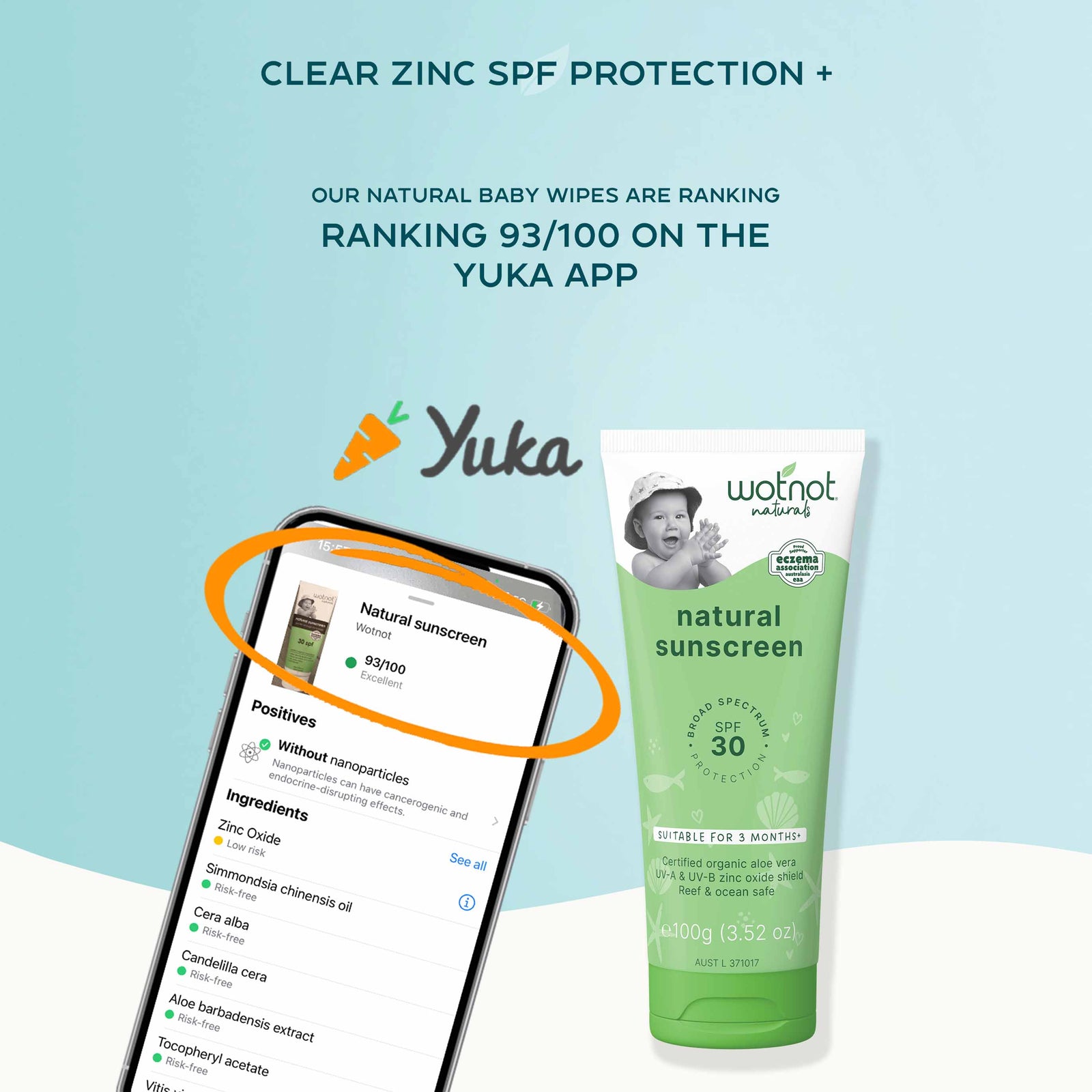 30 SPF Natural Baby Sunscreen Bulk + Refillable Roll-on Applicator