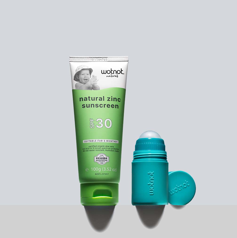 30 SPF Natural Baby Sunscreen + Refillable Roll-on Applicator