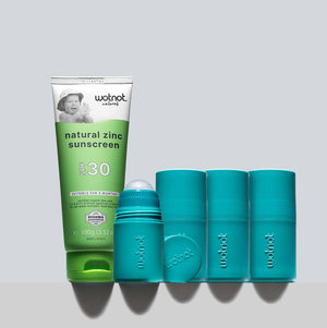 30 SPF Natural Baby Sunscreen + Refillable Roll-on Applicator