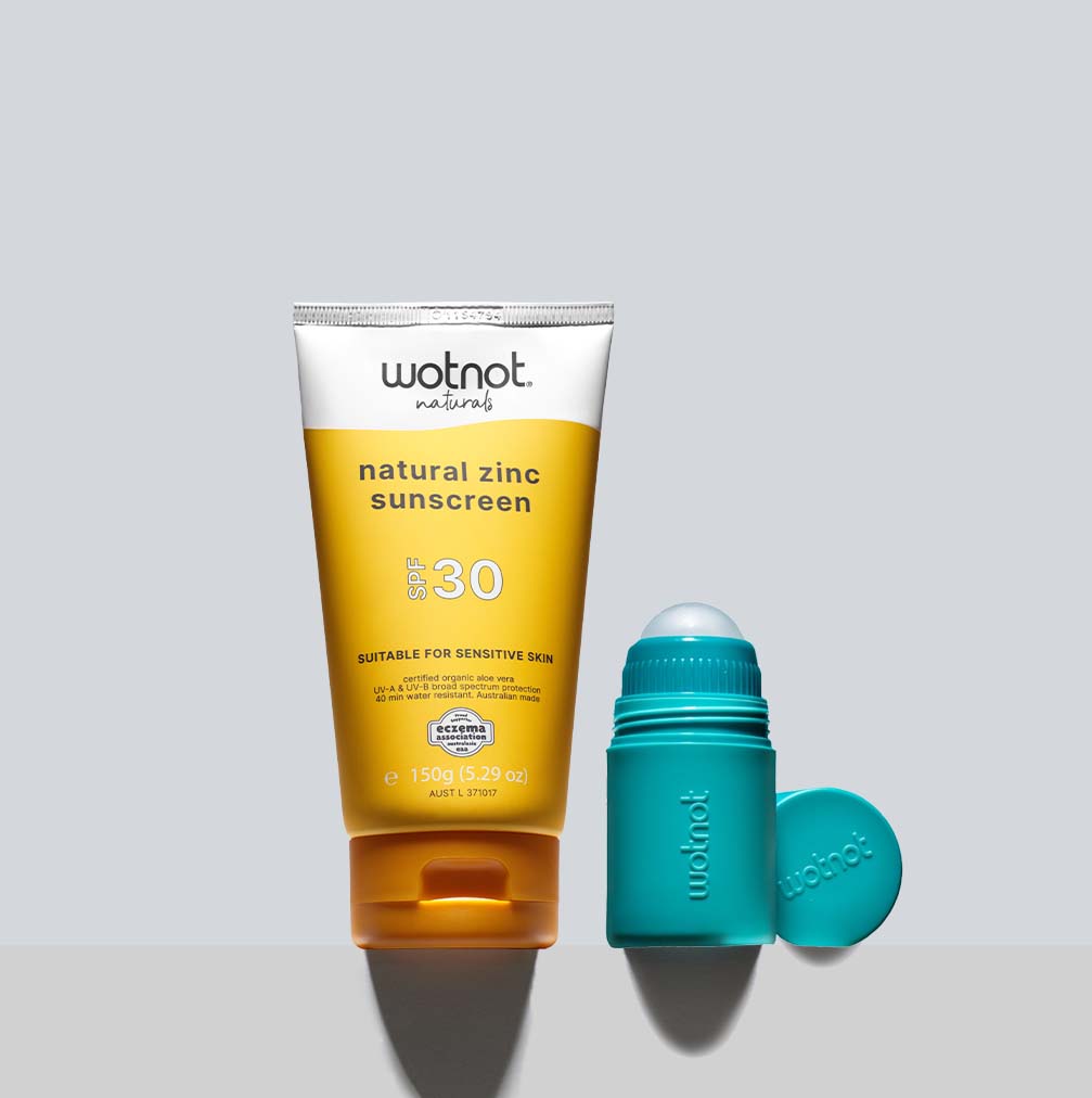 30 SPF Natural Family sunscreen + Refillable roll-on applicator