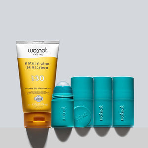 30 SPF Natural Family sunscreen + Refillable roll-on applicator
