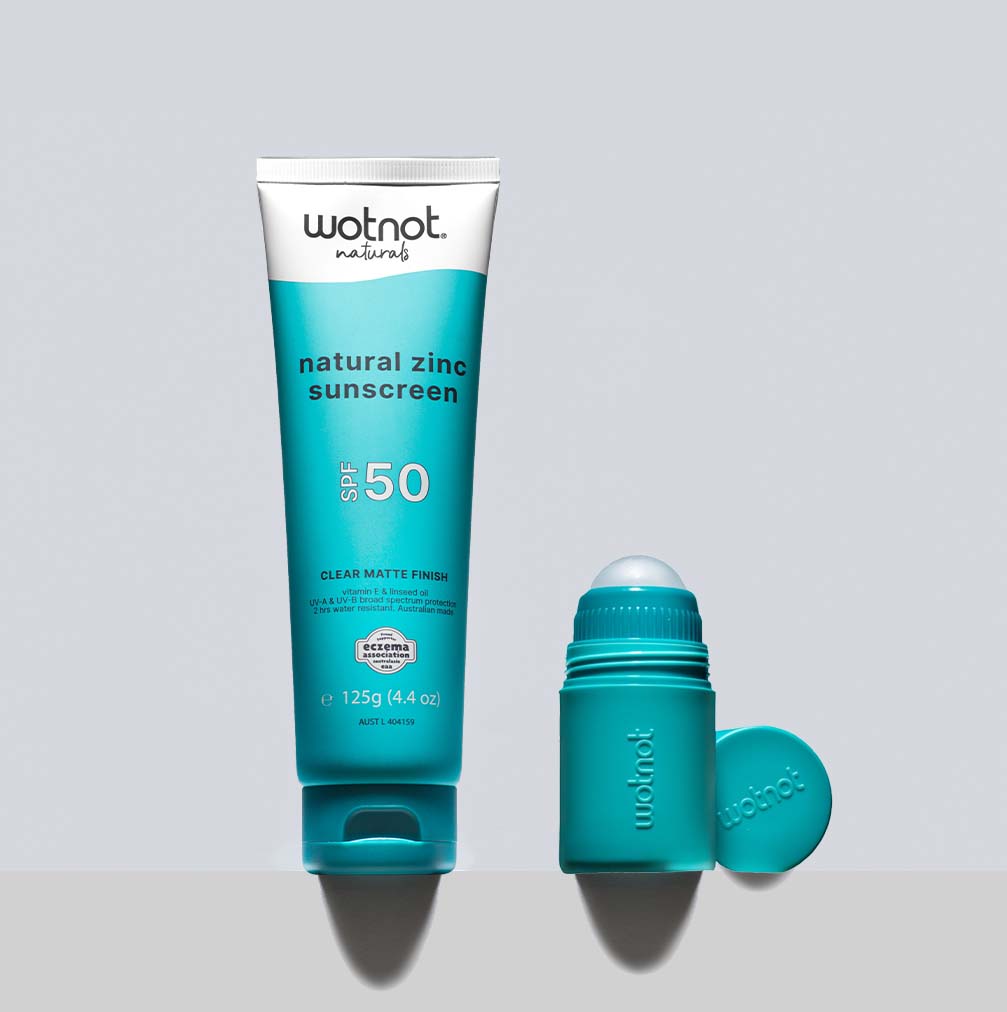 50 SPF Natural Zinc Sunscreen + Refillable roll-on applicator