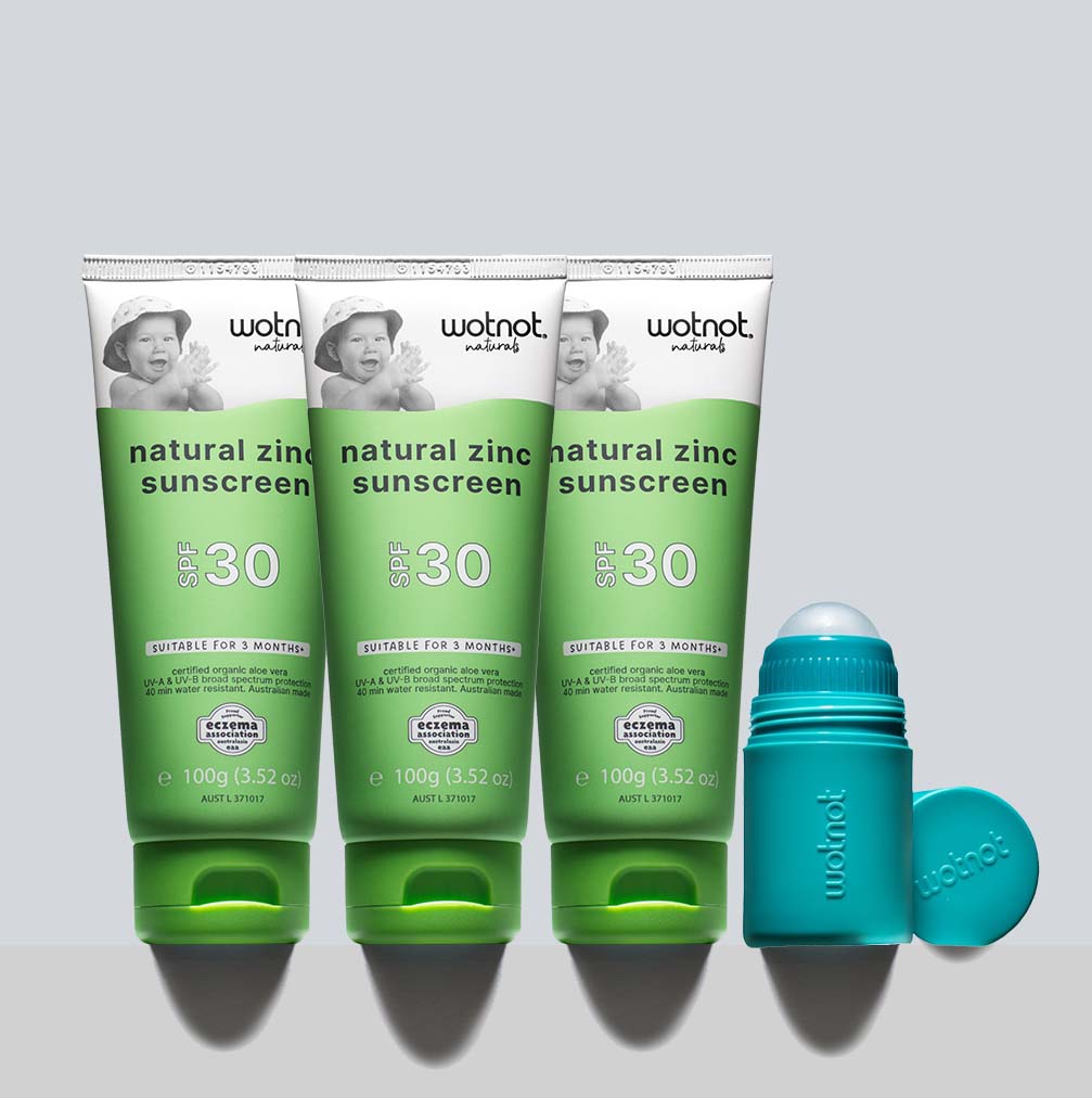 30 SPF Natural Baby Sunscreen Bulk + Refillable Roll-on Applicator