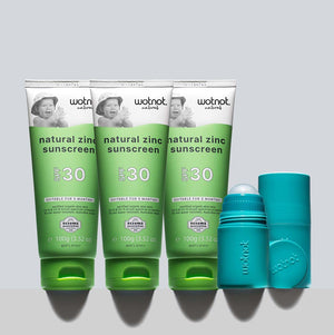 30 SPF Natural Baby Sunscreen Bulk + Refillable Roll-on Applicator