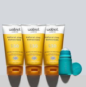30 SPF Natural Family Sunscreen bulk + Refillable roll-on applicator