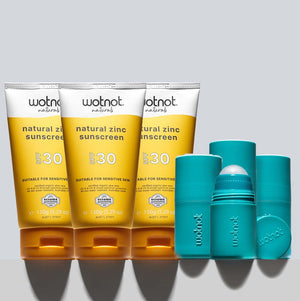30 SPF Natural Family Sunscreen bulk + Refillable roll-on applicator