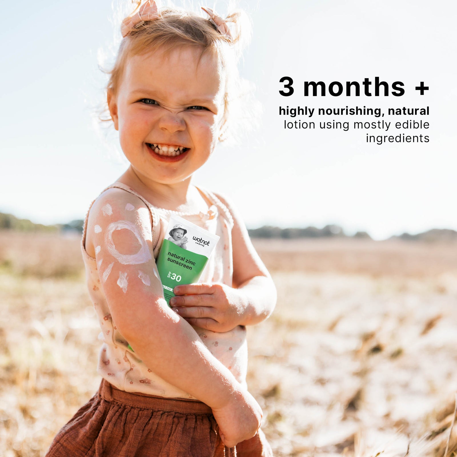 Natural baby sunscreen SPF 30 with roll-on applicator