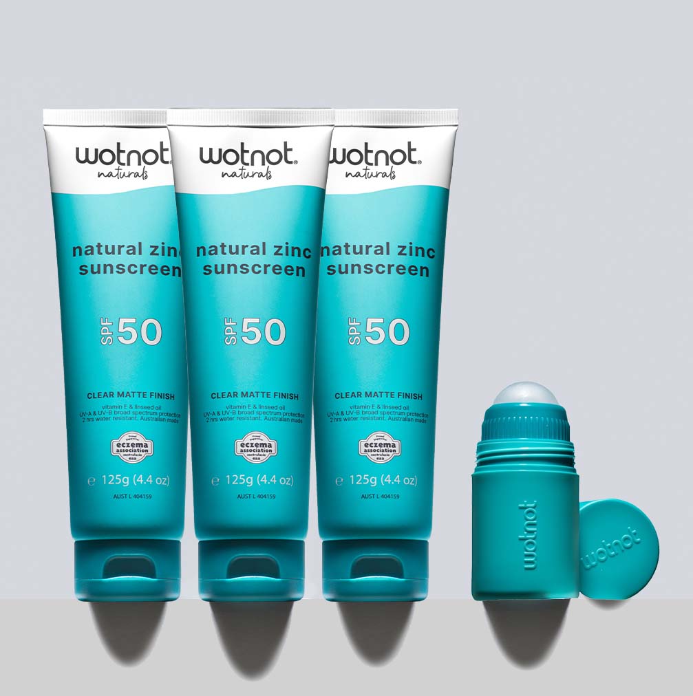 50 SPF Natural Zinc Sunscreen BULK + Refillable roll-on applicator