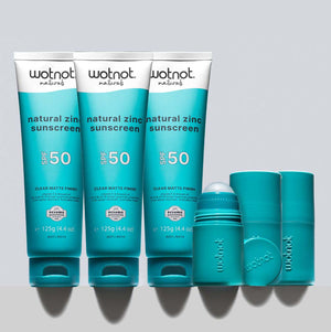 50 SPF Natural Zinc Sunscreen BULK + Refillable roll-on applicator