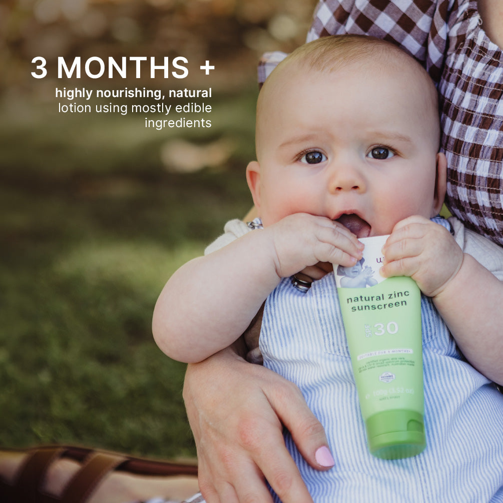 Natural baby sunscreen SPF 30 with roll-on applicator