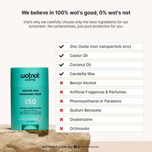 Natural zinc sunscreen stick SPF50 bulk