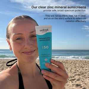 Natural zinc sunscreen with refillable roll-on applicator
