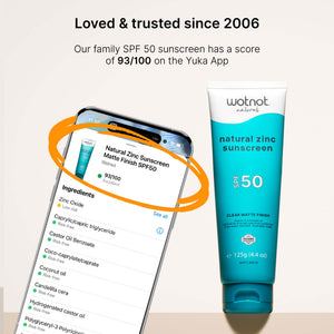 Natural zinc sunscreen with refillable roll-on applicator
